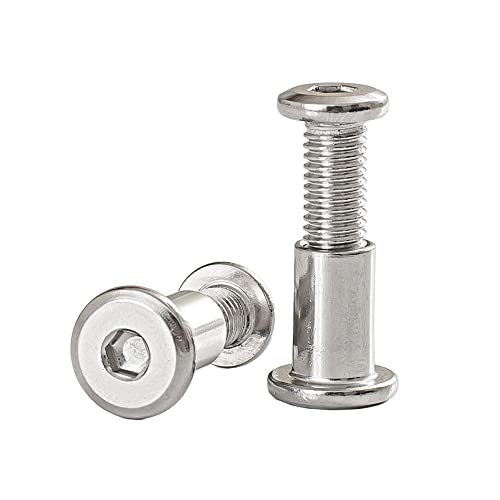 Bolzen 10 Satz M6 × 30 mm 304 Edelstahl große Flachkopf-Innensechskantschraube Klemmschraube Möbelbettverbindung Feststellschraube(M10,M10x45mm-2 Set) von KLNCXC