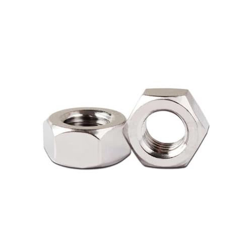 Bolzen 2 Stück M16-2.0 8.8 Kohlenstoffstahl, vernickelte Sechskantmutter, Sicherungsmutter(M2.5-0.45(200pcs)) von KLNCXC