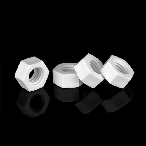 Bolzen 20 Stück M10-1,5 PP (Polypropylen) Kunststoff-Sechskantmutter, Sicherungsmutter(M4-0.7(50pcs)) von KLNCXC