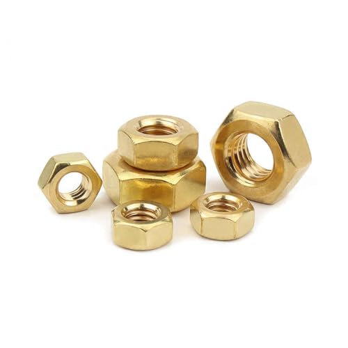 Bolzen 200 Stück M1.6-0.35 Messing-Sechskantmutter, Sicherungsmutter(M2.5-0.45(100pcs)) von KLNCXC