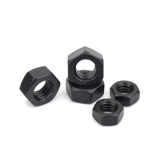 Bolzen 40 Stück M8-1,25 12.9 Grad legierter Stahl, schwarze Oxidation Sechskantmutter, Sicherungsmutter(M24-3.0(2pcs)) von KLNCXC