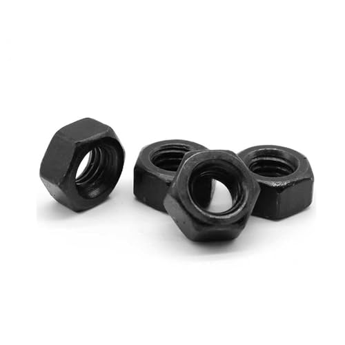 Bolzen 50 Stück M2-0,4 304 Edelstahl, Sechskantmutter aus schwarzem Zink, Sicherungsmutter(M2.5-0.45(50pcs)) von KLNCXC