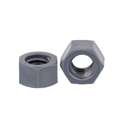 Bolzen 50 Stück M3-0,5 PVC (Polyvinylchlorid) Kunststoff-Sechskantmutter, Sicherungsmutter(M5-0.8(20pcs)) von KLNCXC