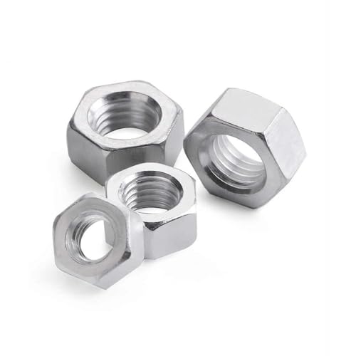Bolzen 60 Stück M6-1.0 Sechskantmutter aus Aluminiumlegierung, Sicherungsmutter(M4-0.7(60pcs)) von KLNCXC