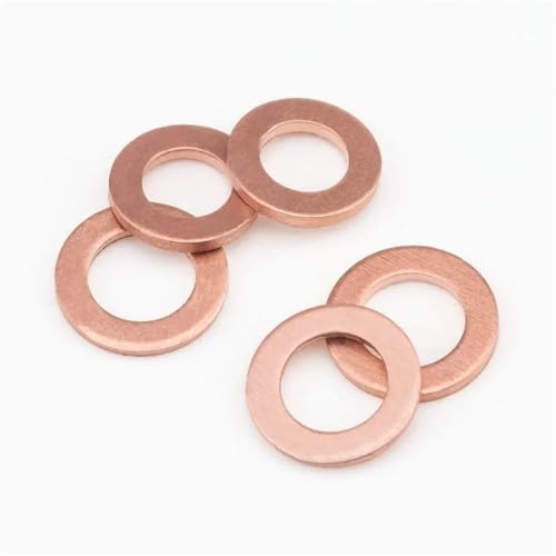 Kupferscheiben Kupferscheiben 400/300/280/200/150/100 Stück O-Ring Kupferdichtungen Flachring Dichtungssatz Sortiment Autodichtringe mit Etui Kupferscheiben(150Pcs M5-M14) von KLNCXC