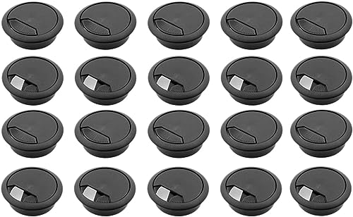 Ösen Schreibtischtülle 20s 2 Zoll Schreibtisch Draht Kabel Kabel Tüllen Loch Abdeckung for Büro Schreibtisch Kabel Organizer Kunststoff Abdeckung(Black) von KLNCXC