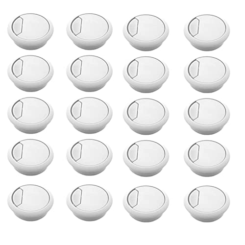 Ösen Schreibtischtülle 20s 2 Zoll Schreibtisch Draht Kabel Kabel Tüllen Loch Abdeckung for Büro Schreibtisch Kabel Organizer Kunststoff Abdeckung(White) von KLNCXC