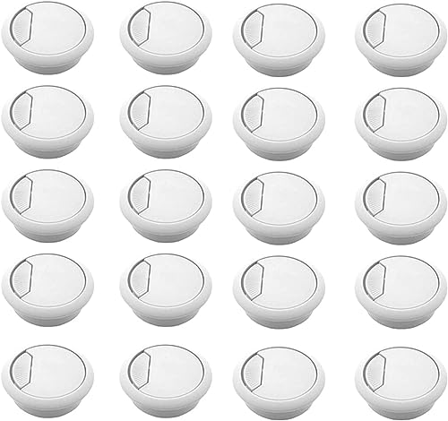 Ösen Schreibtischtülle 20s 2 Zoll Schreibtisch Draht Kabel Kabel Tüllen Loch Abdeckung for Büro Schreibtisch Kabel Organizer Kunststoff Abdeckung(White) von KLNCXC