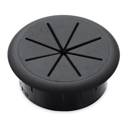 Ösen Schreibtischtülle 60mm Schreibtisch Kabel Ösen Draht Veranstalter Kabel Loch Abdeckung for Büro Möbel Kabel(Black,50mm) von KLNCXC