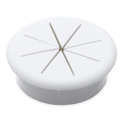 Ösen Schreibtischtülle 60mm Schreibtisch Kabel Ösen Draht Veranstalter Kabel Loch Abdeckung for Büro Möbel Kabel(White,60mm) von KLNCXC