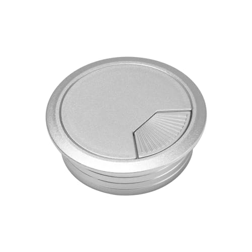 Ösen Schreibtischtülle 680 mm Schreibtisch Tisch Kunststoff Kabel Loch Abdeckung Computer Schreibtisch Runde Draht ordentlich Tülle Kabel Organizer(Silver,60mm) von KLNCXC