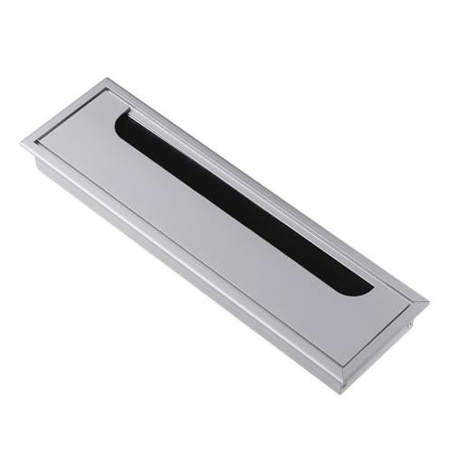 Ösen Schreibtischtülle 80x81627mm Aluminium Legierung Draht Loch Abdeckung Computer Tülle Linie Box Büro Schreibtisch Tisch Kabel Verschluss Kabel Klemme Hardware(Silver,80x275mm) von KLNCXC