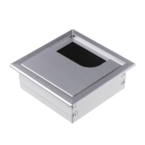 Ösen Schreibtischtülle 80x81627mm Aluminium Legierung Draht Loch Abdeckung Computer Tülle Linie Box Büro Schreibtisch Tisch Kabel Verschluss Kabel Klemme Hardware(Silver,80x80mm) von KLNCXC