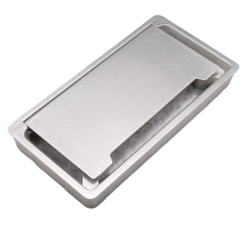 Ösen Schreibtischtülle Kabellochabdeckungen Basis Rechteck Tisch Kabelauslass Computer Schreibtisch Tülle Drahtschutz Organizer Möbel Hardware(Silver) von KLNCXC