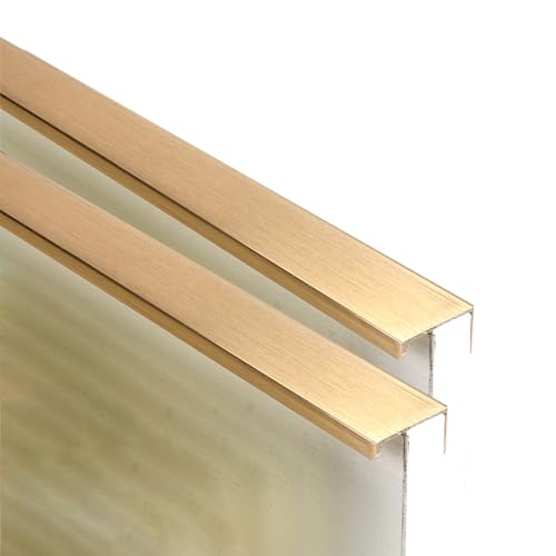 Schrankgriffe 2 Packungen verdeckter Griff, Schrankgriffe aus Aluminiumlegierung, rechtwinklige Schubladenknöpfe, Küchentürhebel for Badezimmer, Schrank, Kleiderschrank(Gold,400mm) von KLNCXC
