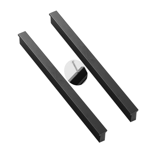 Schrankgriffe 2er-Pack Schrankgriffe, Griff aus Aluminiumlegierung, T-förmige Schrankschubladenknöpfe, Küchenhebel for Badezimmer, Schrank, Kleiderschrank, Schrankbeschläge(Black,192mm) von KLNCXC