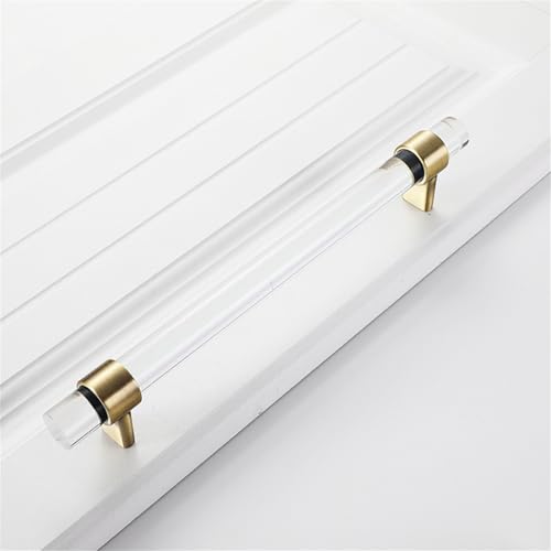 Schrankgriffe 2er-Pack Schrankgriffe, Zinklegierungsgriffe, Schrankgriffe, Kristallgriffe, Schubladenknöpfe, Küchentürhebel for Schrank, Kleiderschrank, Kommode, Schuhschrank, Badezimmer(Bronze,224mm) von KLNCXC