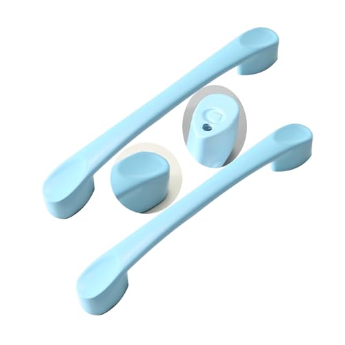 Schrankgriffe 2er-Pack Schrankgriffe aus Aluminiumlegierung, Zimmergriffe, Schubladenknöpfe, bunt, Küchentürhebel for Badezimmer, Schrank, Kleiderschrank, Kommode(Blue,96mm) von KLNCXC