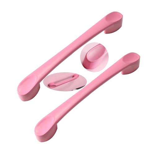 Schrankgriffe 2er-Pack Schrankgriffe aus Aluminiumlegierung, Zimmergriffe, Schubladenknöpfe, bunt, Küchentürhebel for Badezimmer, Schrank, Kleiderschrank, Kommode(Pink,128mm) von KLNCXC