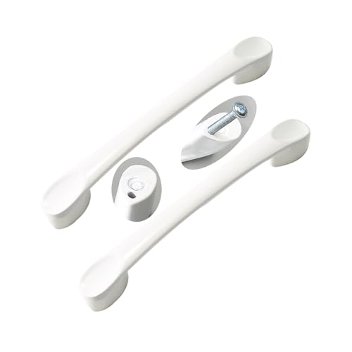 Schrankgriffe 2er-Pack Schrankgriffe aus Aluminiumlegierung, Zimmergriffe, Schubladenknöpfe, bunt, Küchentürhebel for Badezimmer, Schrank, Kleiderschrank, Kommode(White,96mm) von KLNCXC