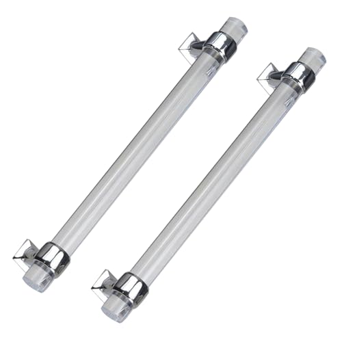Schrankgriffe 2er-Pack Schrankgriffe aus Zinklegierung, Schubladenknöpfe aus Kristallglas, Türhebel for Schrank, Kleiderschrank, Kommode, Schuhschrank, Möbelbeschläge(Silver,128mm) von KLNCXC