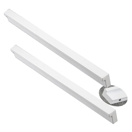Schrankgriffe 2er-Pack weiße Griffe, L-förmige Schrankgriffe, Schrankgriffe, Schubladenknöpfe aus Aluminiumlegierung, Küchentürhebel for Badezimmer, Schrank, Kleiderschrank, Hardware(1500mm) von KLNCXC