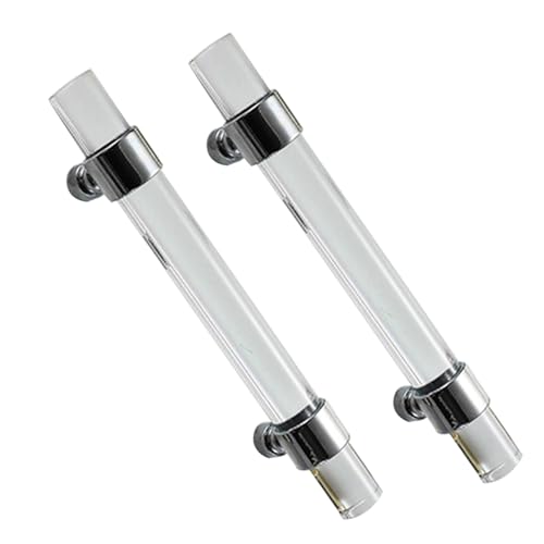 Schrankgriffe Schrankgriffe, Kristallgriffe, Schrankgriffe, Schubladenknöpfe aus Zinklegierung, Küchentürhebel for Schrank, Kleiderschrank, Kommode, Schuhschrank, 2 Packungen(Silver,96mm) von KLNCXC