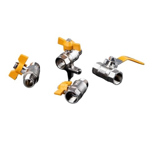 Schwimmerventile Kupfer galvanisiert, verdickt, 3/4 Zoll Außengewinde x Außengewinde, DN20 Innengewinde x Außengewinde, Gasventil, Eckventil, Kugelhahn for Erdgas-Stoßschalter(D4) von KLNCXC