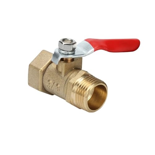 Schwimmerventile Messing-Kugelhahn klein 1/8" 1/4" 3/8" 1/2" Innen-/Außengewinde Messing-Ventilverbinder Verbindungsstück Kupferrohrverschraubung Kupplungsadapter(1/2") von KLNCXC