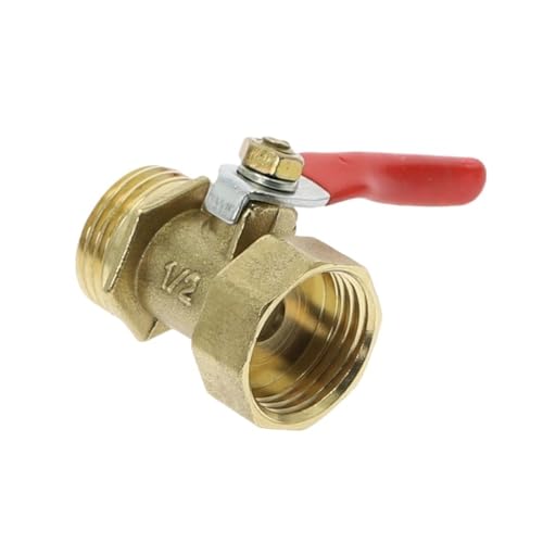Schwimmerventile Messing-Kugelhahn klein 1/8" 1/4" 3/8" 1/2" Innen-/Außengewinde Messing-Ventilverbinder Verbindungsstück Kupferrohrverschraubung Kupplungsadapter(3/8") von KLNCXC