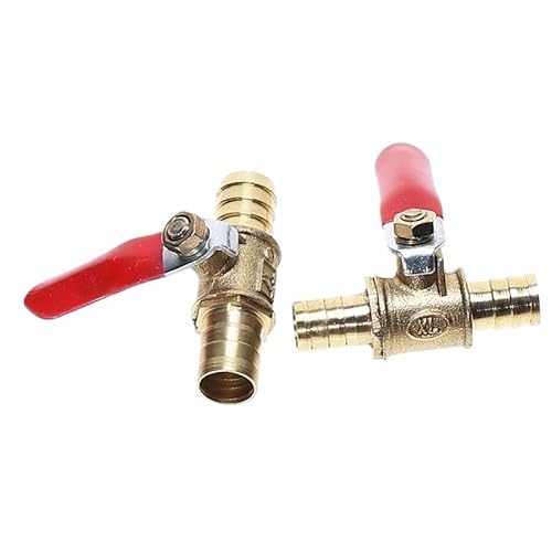 Schwimmerventile Messing Wasser Öl Luft Gas Kraftstoff Linie Abschaltung Kugelhahn Rohr Armaturen Pneumatische Stecker Controller Griff 6-12MM Schlauch Barb Inline(Tube 12mm) von KLNCXC