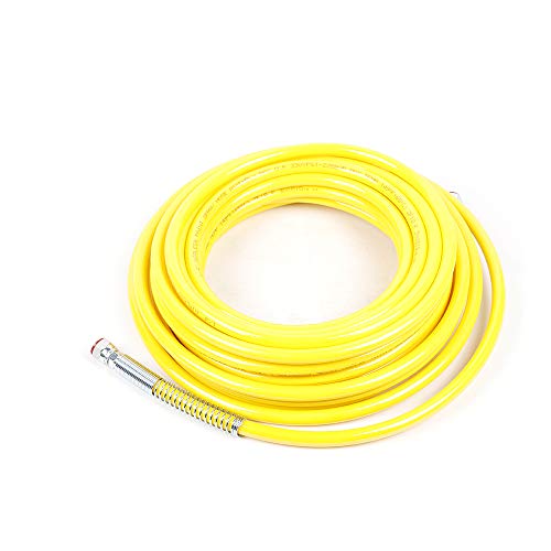 15m Airless Farbspritzgerät Spritzgerät Schlauch 1/4" Hochdruckschlauch 3300PSI für Airless-Spritzgeräte (Gelb) von KLOOLIVE