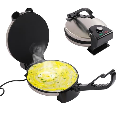 220v Elektrische Roti Maker, Stainless Steel Non-Stick Electric Machine Tortilla, 200°C Doppelseitige Heizung Tortilla Chapati Maker, für Omeletts, Pizza, echte hausgemachte Tacos 220v Elektrische Roti Maker, Stainless Steel Non-Stick Electric Machine Tortilla, 200°C Doppelseitige Heizung Tortilla Chapati Maker, für Omeletts, Pizza, echte hausgemachte Tacos von KLOOLIVE