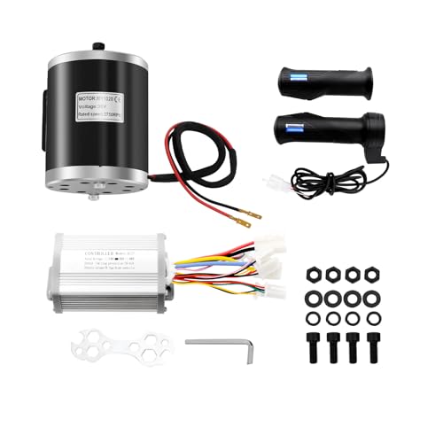800w Elektromotor 36v Bike Motor Controller Kit Fahrrad Brushed Motor Controller mit Controller und Griffe Elektro Scooter Motor Bürstenmotor Controller für Kleine Go-Karts, Strandfahrräder Elektrofah von KLOOLIVE