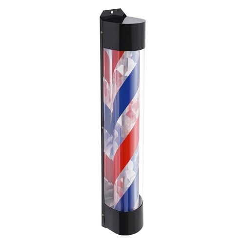 Professionelle Barbierpole 20w Barbierpfosten Friseursalon Rotieren Pole Licht Outdoor Barber Shop Sign Barber Pole LED Licht Wandmontage Friseursalon Licht 36 Zoll für Friseursalons Friseurläde von KLOOLIVE
