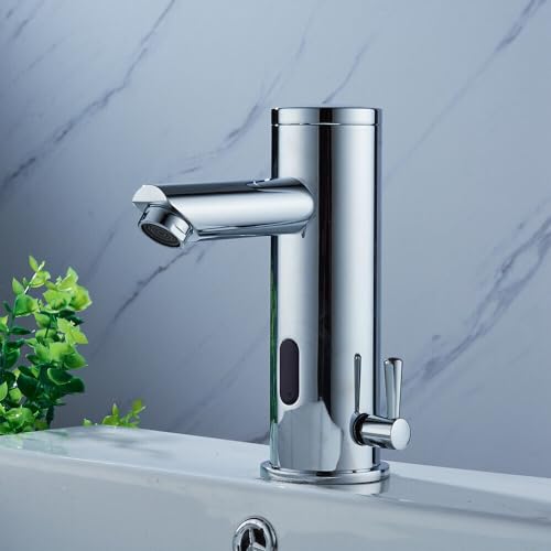 Infrarot Sensor Wasserhahn Automatisch Badarmatur Berührungsloser Waschtischarmatur Induktion Badezimmer Mischbatterie von KLOOLIVE