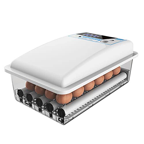 Inkubator Vollautomatische Brutmaschine 24 Eier Brutkasten inkubationsausrustung für Huhner Enten Gänse Vögel Automatisches Drehen von KLOOLIVE