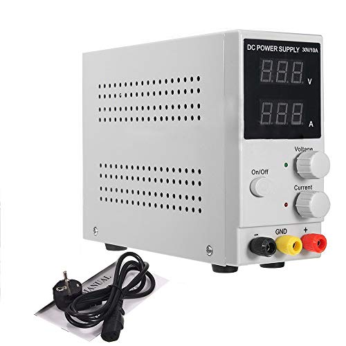 Labornetzteil 0-30V 0-10A Digital DC Netzteil Regelbar Labornetzgerät Hochpräzise LED-Digitalanzeige Power Supply von KLOOLIVE