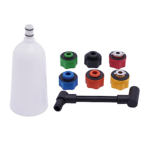 KLOOLIVE Öleinfülltrichter Satz Einfülltrichter Adapter Winkel Trichter Öl Einfüllhilfe Adapterset Set 8tlg. Motoröl Einfüllhilfe von KLOOLIVE