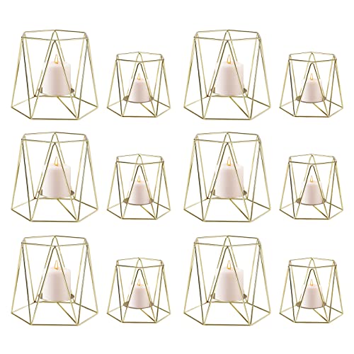 Teelichthalter Kerzenhalter Metall 12er Set Gold Geometrische Teelicht Kerzenständer für Tischdeko Party Hochzeit Wohnzimmer Weihnachten Teelichthalter Kerzenhalter Metall 12er Set Gold Geometrische Teelicht Kerzenständer für Tischdeko Party Hochzeit Wohnzimmer Weihnachten von KLOOLIVE