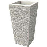 Kloris - Moderner Blumentopf rechteckig aus Harz mod. Egizio Rustico h 65 Weiss von KLORIS