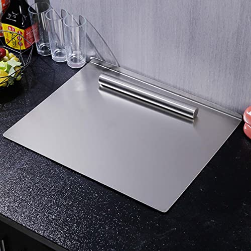 Chopping Boards Knife Friendly 304 Stainless Steel Chopping Board, Sheet Polished Cutting Mats Kneading Board Chopping Board for kneading pizza bread confectionery (Thick:2mm-23.6*27.6in(60X70cm)) von KLOSEKAKA66