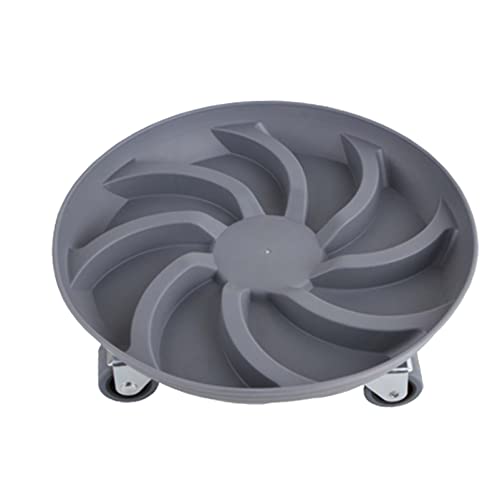 KLOSEKAKA66 Rund Pflanzenroller Pflanzen Gestell auf Rollen Transporthilfe für Pflanzen mit Rädern Hausgarten Pflanzenständer mit Rollen Büro Pflanzen Blumen (Diameter:45cm,Gray) von KLOSEKAKA66