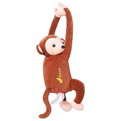 Plüsch Taschentuchbox Für Auto Zuhause Schlafzimmer AFFE Taschentuchbox Taschentuchspender Kosmetiktuchbox Serviettenbox Papierhalter Tierserviette Seidenpapierboxen Halter von KLOVA