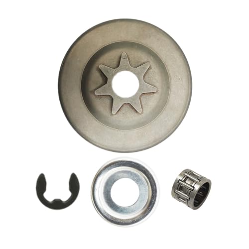 3/8 "7T Kupplungstrommel passend for MS311 MS391 W Kettenrad Nadellager Unterlegscheibe Clip Kettensäge Teile 11296402000 von KLRAEZ