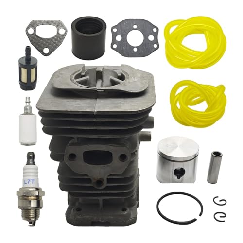 38mm Zylinderkolbensatz passend for 142 141 137 136 Kettensäge, ersetzen Sie 530069940 W Verteiler-Kraftstofffilterleitungsdichtung von KLRAEZ