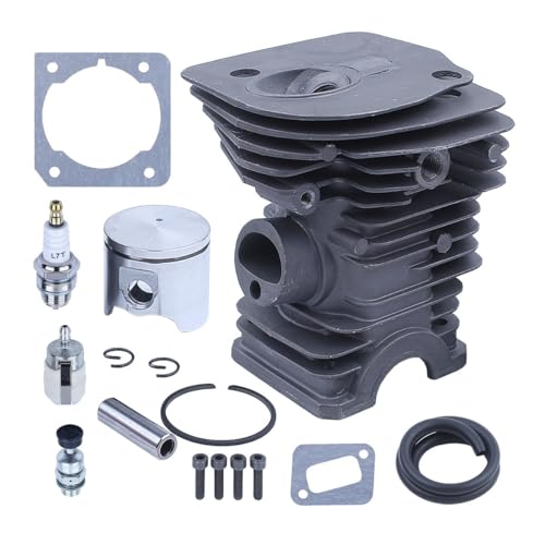 40mm Zylinderkolbensatz passend for 340 345 Kettensäge, ersetzen Sie 503870276 mit Dekompressionsdichtungen und Filter von KLRAEZ
