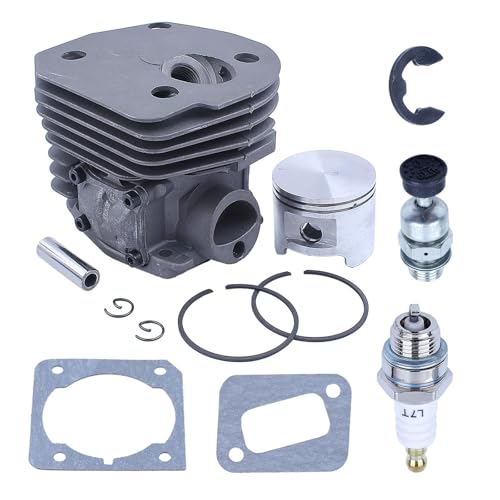 45mm Zylinderkolben Big Bore Kit Passend for 340 340e 345 346XP 353 351 350 Kettensägenteile mit Dekompression 537253002 von KLRAEZ
