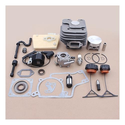 52mm Vergaser Zylinder Kolben Kit Fit for 038 MS380 1119 020 1202 Kettensägen Benzin Garten Werkzeug Teile 52mm Vergaser Zylinder Kolben Kit Fit for 038 MS380 1119 020 1202 Kettensägen Benzin Garten Werkzeug Teile von KLRAEZ