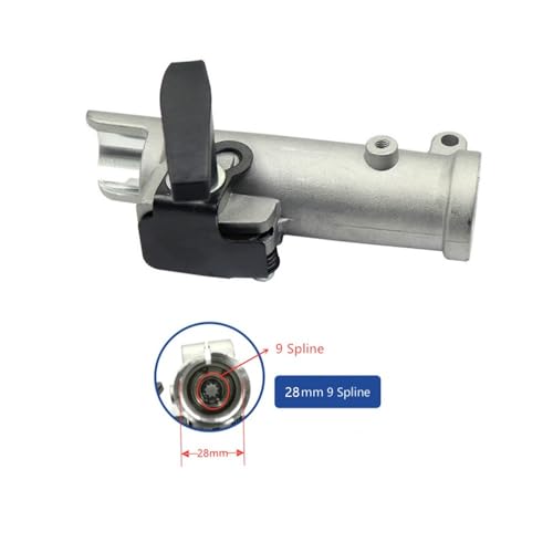 Wellenverbinder Verbindungsklemme Passend for Rasenmäherbürste Bewässerung Heckenbürstenschneider Zubehör 26mm/28mm 9/7 Spline(28mm 9 Spline) von KLRAEZ